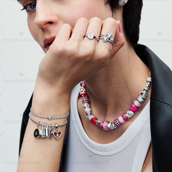 Pandora Padlock and Key Dangle Charm - Picture 7 of 7